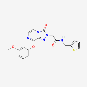 molecular formula C19H17N5O4S B2384180 2-[8-(3-methoxyphenoxy)-3-oxo-2H,3H-[1,2,4]triazolo[4,3-a]pyrazin-2-yl]-N-[(thiophen-2-yl)methyl]acetamide CAS No. 1251602-72-8