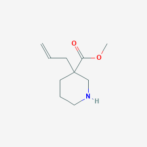 molecular formula C10H17NO2 B2384183 Methyl 3-prop-2-enylpiperidine-3-carboxylate CAS No. 1823996-00-4