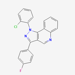 molecular formula C22H13ClFN3 B2384189 1-(2-chlorophenyl)-3-(4-fluorophenyl)-1H-pyrazolo[4,3-c]quinoline CAS No. 932519-12-5