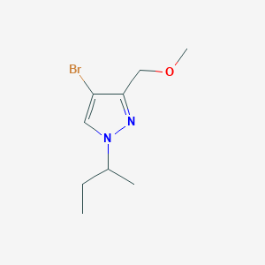 molecular formula C9H15BrN2O B2384197 4-bromo-1-sec-butyl-3-(methoxymethyl)-1H-pyrazole CAS No. 1856031-25-8