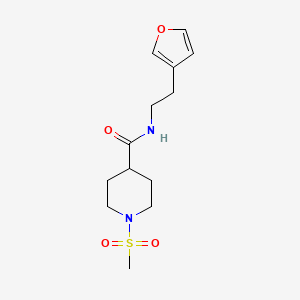 N-(2-(furan-3-yl)ethyl)-1-(methylsulfonyl)piperidine-4-carboxamide