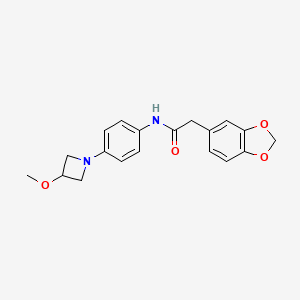 2-(benzo[d][1,3]dioxol-5-yl)-N-(4-(3-methoxyazetidin-1-yl)phenyl)acetamide