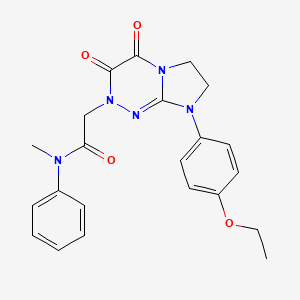 molecular formula C22H23N5O4 B2384210 2-(8-(4-乙氧基苯基)-3,4-二氧代-3,4,7,8-四氢咪唑并[2,1-c][1,2,4]三嗪-2(6H)-基)-N-甲基-N-苯基乙酰胺 CAS No. 941936-47-6