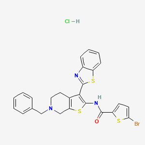 N-(3-(benzo[d]thiazol-2-yl)-6-benzyl-4,5,6,7-tetrahydrothieno[2,3-c]pyridin-2-yl)-5-bromothiophene-2-carboxamide hydrochloride
