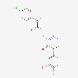 N-(4-chlorophenyl)-2-{[4-(3,4-difluorophenyl)-3-oxo-3,4-dihydropyrazin-2-yl]sulfanyl}acetamide