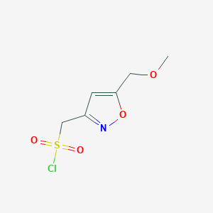[5-(Methoxymethyl)-1,2-oxazol-3-yl]methanesulfonyl chloride