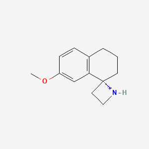 molecular formula C13H17NO B2384234 7'-methoxy-3',4'-dihydro-2'H-spiro[azetidine-2,1'-naphthalene] CAS No. 1500789-75-2