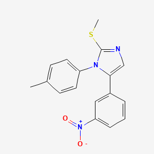 molecular formula C17H15N3O2S B2384238 2-(methylthio)-5-(3-nitrophenyl)-1-(p-tolyl)-1H-imidazole CAS No. 1234870-68-8