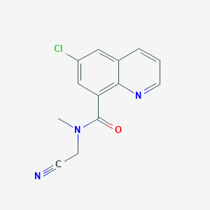 molecular formula C13H10ClN3O B2384254 6-chloro-N-(cyanomethyl)-N-methylquinoline-8-carboxamide CAS No. 1311938-26-7