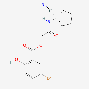 molecular formula C15H15BrN2O4 B2384262 [2-[(1-Cyanocyclopentyl)amino]-2-oxoethyl] 5-bromo-2-hydroxybenzoate CAS No. 1002604-90-1