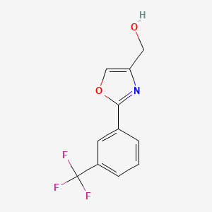 molecular formula C11H8F3NO2 B2384267 [2-[3-(Trifluoromethyl)phenyl]-1,3-oxazol-4-yl]methanol CAS No. 1448866-06-5