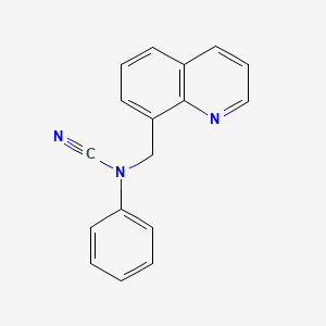 molecular formula C17H13N3 B2384274 N-cyano-N-[(quinolin-8-yl)methyl]aniline CAS No. 2094835-78-4