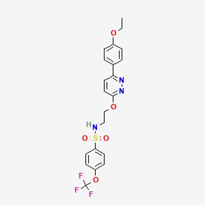 molecular formula C21H20F3N3O5S B2384293 N-(2-((6-(4-乙氧基苯基)哒嗪-3-基)氧基)乙基)-4-(三氟甲氧基)苯磺酰胺 CAS No. 920374-81-8