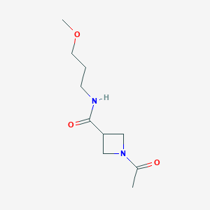 molecular formula C10H18N2O3 B2384301 1-乙酰基-N-(3-甲氧基丙基)氮杂环丁烷-3-甲酰胺 CAS No. 1428365-50-7