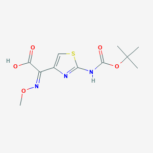 molecular formula C11H15N3O5S B2384306 (2Z)-2-methoxyimino-2-[2-[(2-methylpropan-2-yl)oxycarbonylamino]-1,3-thiazol-4-yl]acetic Acid CAS No. 73594-90-8
