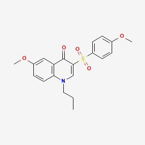 molecular formula C20H21NO5S B2384309 6-methoxy-3-((4-methoxyphenyl)sulfonyl)-1-propylquinolin-4(1H)-one CAS No. 899214-89-2