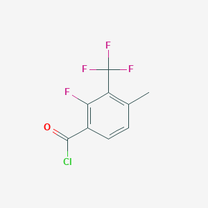 molecular formula C9H5ClF4O B2384314 2-Fluoro-4-methyl-3-(trifluoromethyl)benzoyl chloride CAS No. 1824271-04-6