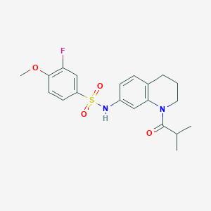 3-fluoro-4-methoxy-N-[1-(2-methylpropanoyl)-1,2,3,4-tetrahydroquinolin-7-yl]benzene-1-sulfonamide