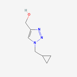 molecular formula C7H11N3O B2384329 [1-(cyclopropylmethyl)-1H-1,2,3-triazol-4-yl]methanol CAS No. 1249379-48-3