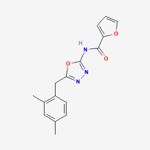 molecular formula C16H15N3O3 B2384336 N-(5-(2,4-dimethylbenzyl)-1,3,4-oxadiazol-2-yl)furan-2-carboxamide CAS No. 955241-09-5
