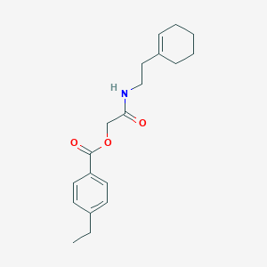 molecular formula C19H25NO3 B2384384 2-((2-(环己-1-烯-1-基)乙基)氨基)-2-氧代乙基 4-乙基苯甲酸酯 CAS No. 474948-06-6
