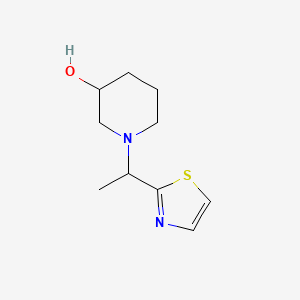 molecular formula C10H16N2OS B2384406 1-(1-(Thiazol-2-yl)ethyl)piperidin-3-ol CAS No. 1065484-59-4