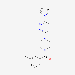 molecular formula C20H21N5O B2384424 (4-(6-(1H-吡咯-1-基)哒嗪-3-基)哌嗪-1-基)(间甲苯基)甲苯酮 CAS No. 1421493-58-4