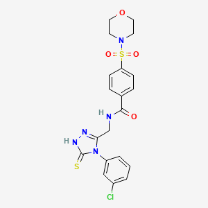 molecular formula C20H20ClN5O4S2 B2384442 N-[[4-(3-chlorophenyl)-5-sulfanylidene-1H-1,2,4-triazol-3-yl]methyl]-4-morpholin-4-ylsulfonylbenzamide CAS No. 391888-61-2