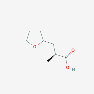 molecular formula C8H14O3 B2384452 (2S)-2-Methyl-3-(oxolan-2-yl)propanoic acid CAS No. 2248220-80-4