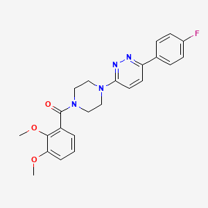 molecular formula C23H23FN4O3 B2384476 (2,3-Dimethoxyphenyl)(4-(6-(4-fluorophenyl)pyridazin-3-yl)piperazin-1-yl)methanone CAS No. 1021103-36-5
