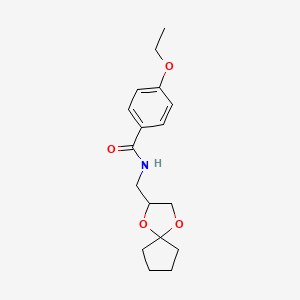 B2384500 N-(1,4-dioxaspiro[4.4]nonan-2-ylmethyl)-4-ethoxybenzamide CAS No. 923232-51-3