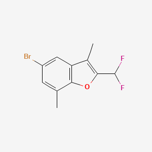 B2384512 5-Bromo-2-(difluoromethyl)-3,7-dimethyl-1-benzofuran CAS No. 2248343-11-3