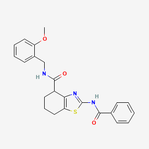 B2384518 2-benzamido-N-(2-methoxybenzyl)-4,5,6,7-tetrahydrobenzo[d]thiazole-4-carboxamide CAS No. 941879-56-7