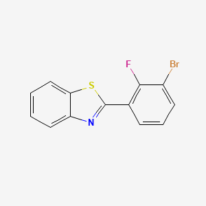 molecular formula C13H7BrFNS B2384519 2-(3-Bromo-2-fluorophenyl)-1,3-benzothiazole CAS No. 2244512-89-6