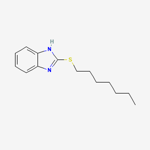 molecular formula C14H20N2S B2384527 2-(庚硫基)-1H-苯并[d]咪唑 CAS No. 143966-20-5