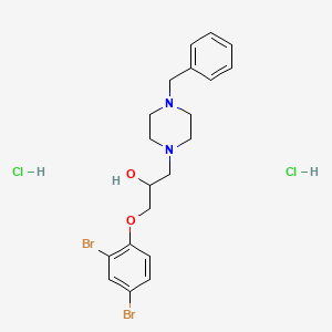 molecular formula C20H26Br2Cl2N2O2 B2384540 1-(4-Benzylpiperazin-1-yl)-3-(2,4-dibromophenoxy)propan-2-ol dihydrochloride CAS No. 1189968-29-3