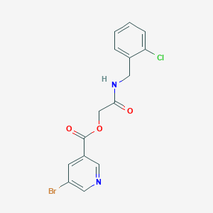 molecular formula C15H12BrClN2O3 B2384565 [2-[(2-氯苯基)甲氨基]-2-氧代乙基] 5-溴吡啶-3-羧酸酯 CAS No. 387378-54-3