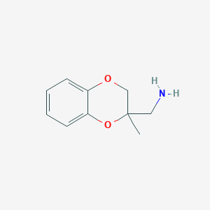 molecular formula C10H13NO2 B2384568 (2-甲基-2,3-二氢-1,4-苯并二氧杂环-2-基)甲胺 CAS No. 802851-07-6