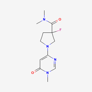 B2384572 3-Fluoro-N,N-dimethyl-1-(1-methyl-6-oxopyrimidin-4-yl)pyrrolidine-3-carboxamide CAS No. 2380068-80-2