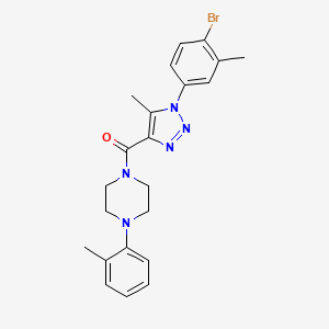 molecular formula C22H24BrN5O B2384577 (1-(4-bromo-3-methylphenyl)-5-methyl-1H-1,2,3-triazol-4-yl)(4-(o-tolyl)piperazin-1-yl)methanone CAS No. 1428359-37-8