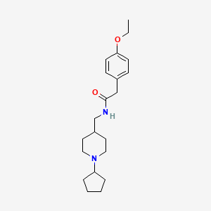 molecular formula C21H32N2O2 B2384580 N-((1-cyclopentylpiperidin-4-yl)methyl)-2-(4-ethoxyphenyl)acetamide CAS No. 954020-26-9