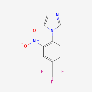 molecular formula C10H6F3N3O2 B2384581 1-[2-nitro-4-(trifluoromethyl)phenyl]-1H-imidazole CAS No. 25373-61-9