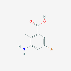 molecular formula C8H8BrNO2 B2384583 3-Amino-5-bromo-2-methylbenzoic acid CAS No. 1374264-52-4