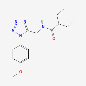 molecular formula C15H21N5O2 B2384618 2-ethyl-N-((1-(4-methoxyphenyl)-1H-tetrazol-5-yl)methyl)butanamide CAS No. 941999-81-1
