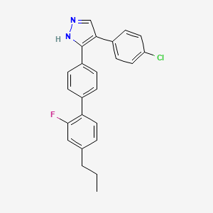 4-(4-chlorophenyl)-5-[4-(2-fluoro-4-propylphenyl)phenyl]-1H-pyrazole