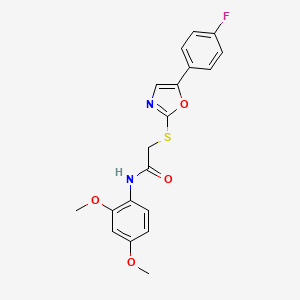 molecular formula C19H17FN2O4S B2384629 N-(2,4-二甲氧基苯基)-2-{[5-(4-氟苯基)-1,3-恶唑-2-基]硫代}乙酰胺 CAS No. 930922-11-5