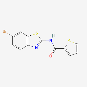 molecular formula C12H7BrN2OS2 B2384642 N-(6-bromo-1,3-benzothiazol-2-yl)thiophene-2-carboxamide CAS No. 313405-20-8