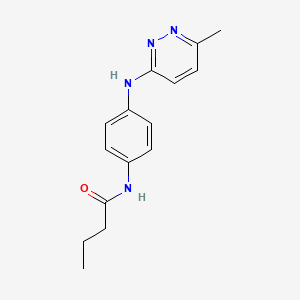 molecular formula C15H18N4O B2384644 N-(4-((6-甲基哒嗪-3-基)氨基)苯基)丁酰胺 CAS No. 1171212-15-9