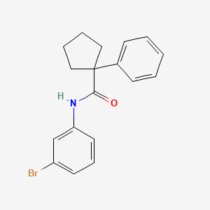 molecular formula C18H18BrNO B2384650 N-(3-bromophenyl)-1-phenylcyclopentane-1-carboxamide CAS No. 1023476-28-9
