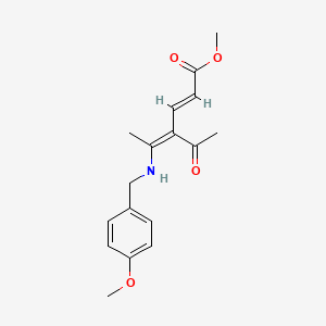 molecular formula C17H21NO4 B2384677 methyl (2E,4Z)-4-acetyl-5-[(4-methoxyphenyl)methylamino]hexa-2,4-dienoate CAS No. 860789-17-9